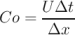 UΔt--
Co = Δx
\relax \special {t4ht=