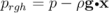 prgh = p - ρg ∙x  \relax \special {t4ht=